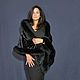 Order A copy of the product is a velvet scarf with a black fox. National Brand. Livemaster. . Wraps Фото №3