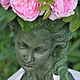 Order Bust vase Antique Girl Moss Aged Concrete vase-head. Decor concrete Azov Garden. Livemaster. . Figurines Фото №3