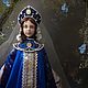  Русская красавица в синем наряде. Интерьерная кукла. Ekaterina-295. Интернет-магазин Ярмарка Мастеров.  Фото №2