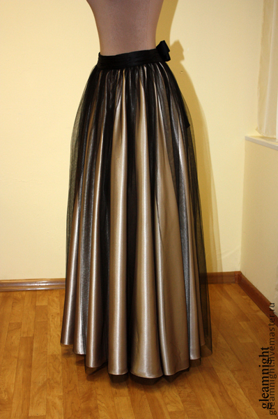 Длинные юбки из сатина