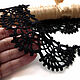 Black crocheted openwork collar removable 6 cm wide. Collars. BarminaStudio (Marina)/Crochet (barmar). Online shopping on My Livemaster.  Фото №2