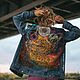 Denim jacket with print Fractals and Doctor Strange. painted clothing. Outerwear Jackets. nataliadenimart. My Livemaster. Фото №4