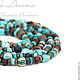 Long bead necklace Turquoise chocolate, turquoise, ethnic style, blue. Beads2. Ritasdreams (ritasdreams). My Livemaster. Фото №6