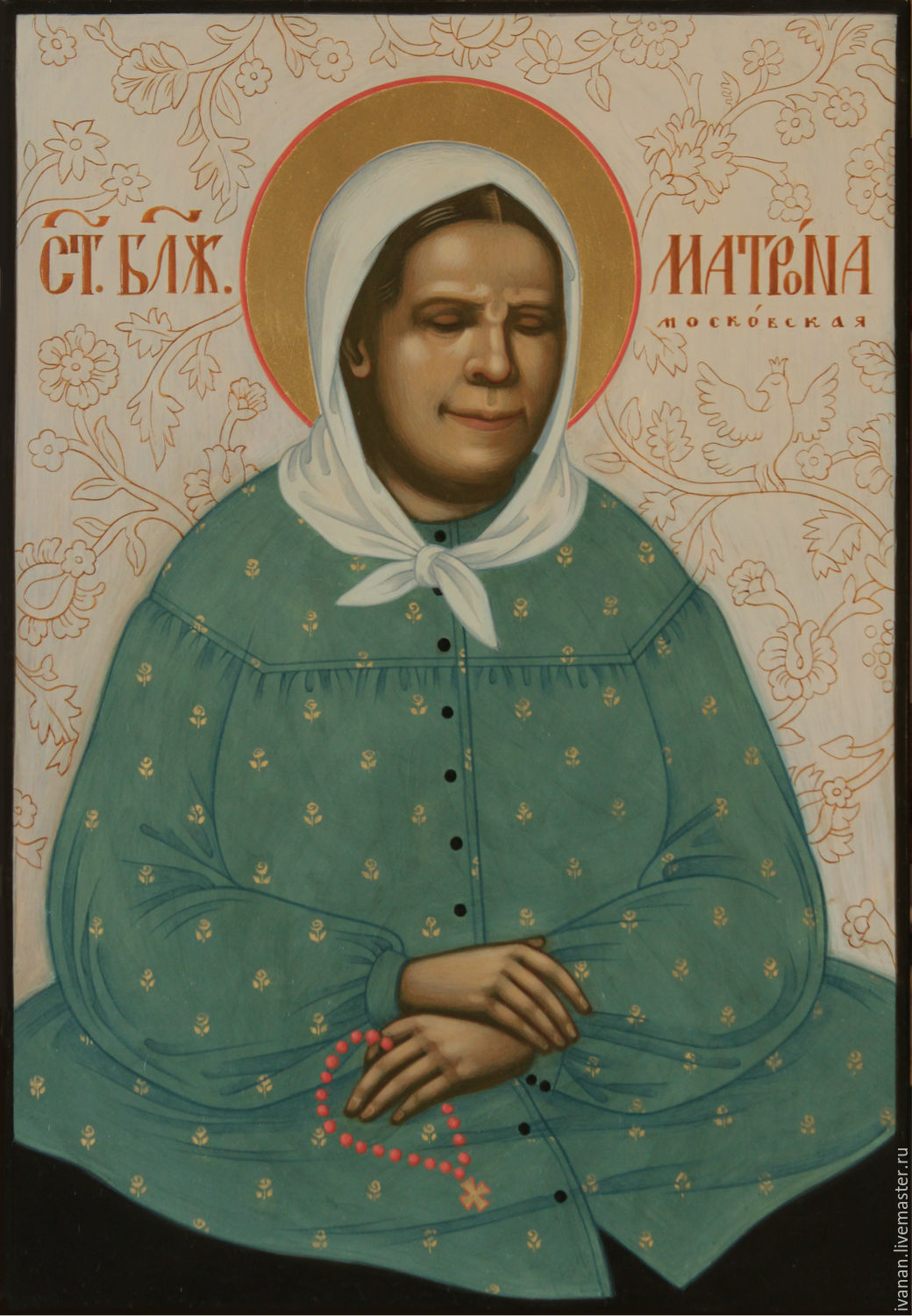 Икона Святая блаженная Матрона Московская живопись
