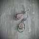 Order Drop earrings with rose quartz wire wrap. selenawirejewelry. Livemaster. . Earrings Фото №3