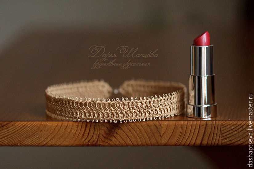 Кружевной чокер фриволите, бежевый в интернет-магазине на Ярмарке ...