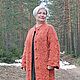 Вязаный длинный кардиган пальто оранжевый из альпаки Ярмарка. Кардиганы. Вязаная одежда на заказ от Ольги. Ярмарка Мастеров.  Фото №8