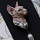 Brooch needle: ' Sphinx ' modern, cat. Stick pin. House Of The Moon Dew. My Livemaster. Фото №5