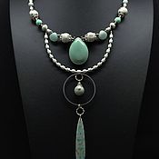 Украшения handmade. Livemaster - original item necklace with amazonite. Handmade.