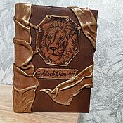 Leather diary. A symbol of health and wealth. The Bull and the Key