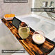 Полка столик (подставка) для ванной из 100% цельного кедра DV, Полки, Новокузнецк,  Фото №1