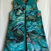 Платье для девочки летнее "Обитатели морских глубин"