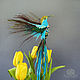 Order Brooch-bird 'Tropical hummingbird'. Tatyana's day (tataday). Livemaster. . Brooches Фото №3