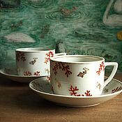 Винтаж handmade. Livemaster - original item Tea couple Corals Proletarian. Handmade.