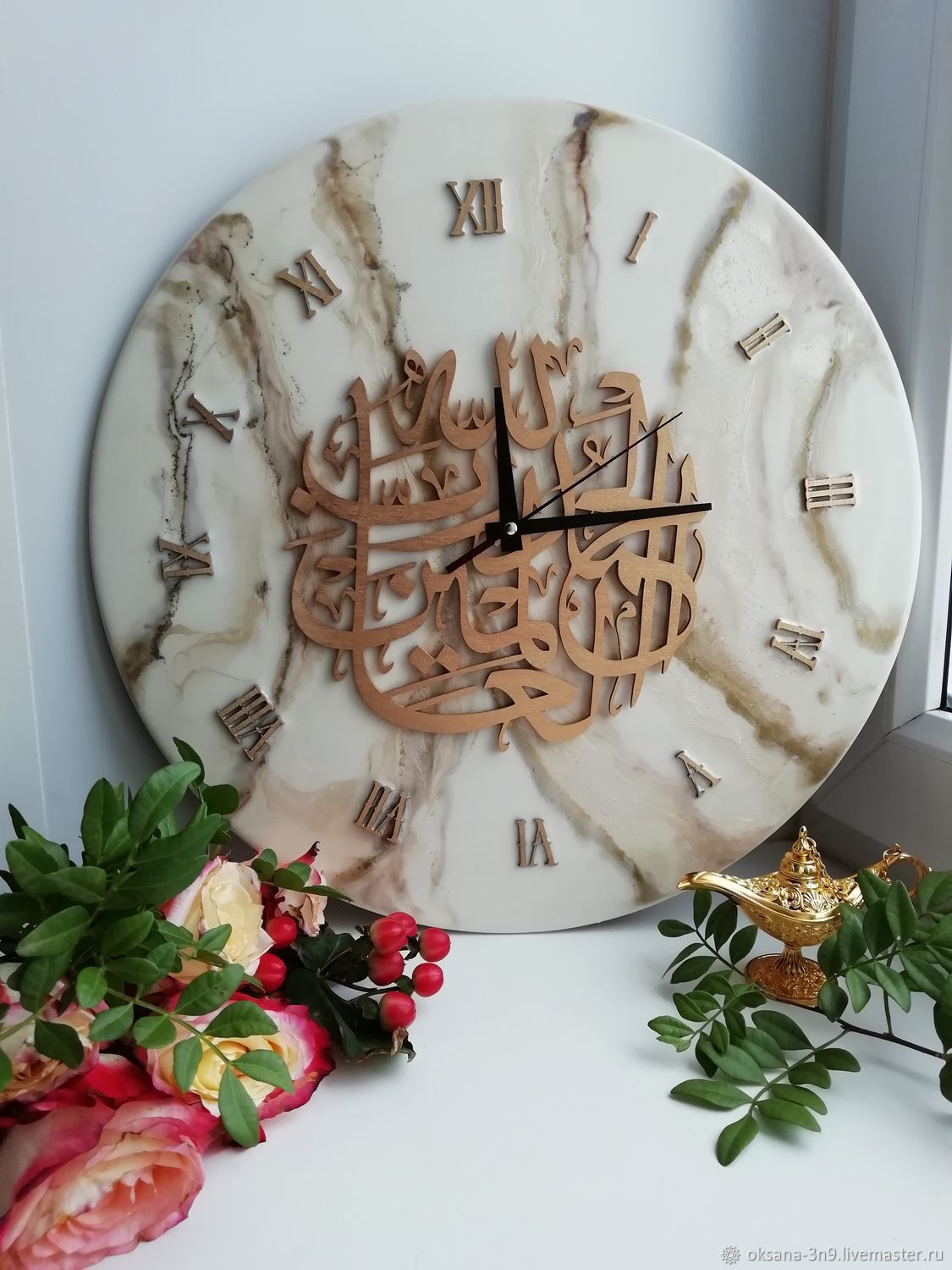 Подарок на новоселье Курбан Байрам Мусульманские часы настенные в интернет-магазине Ярмарка Мастеров по цене 11900 ₽ – T9NYYRU