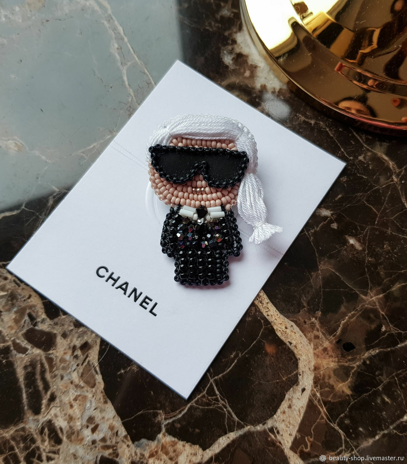 Брошь Карл Лагерфельд, Karl Lagerfeld. Подарок девушке в интернет-магазине  Ярмарка Мастеров по цене 2400 ₽ – MU1XWRU | Брошь-булавка, Москва - ...