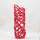 Red openwork vase. Vases. Elena Zaychenko - Lenzay Ceramics. Online shopping on My Livemaster.  Фото №2