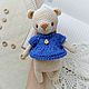Bear crocheted in a blue blouse, Stuffed Toys, Kemerovo,  Фото №1