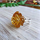 Amber. Ring 'Rose of the Yellow Seas' amber silver. Rings. Frollena II. Natural Baltic amber. My Livemaster. Фото №6