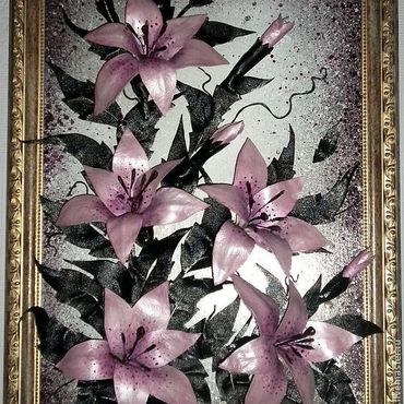 Картина лилия из изолона