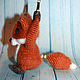 Keychain Fox. Fox knitted. Stuffed Toys. Nina Rogacheva 'North toy'. My Livemaster. Фото №4