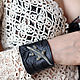 3D Bracelet made of genuine leather ' Varan', Cuff bracelet, Moscow,  Фото №1