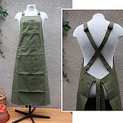 Мужская одежда handmade. Livemaster - original item Men`s thick cotton apron (available: black). Handmade.