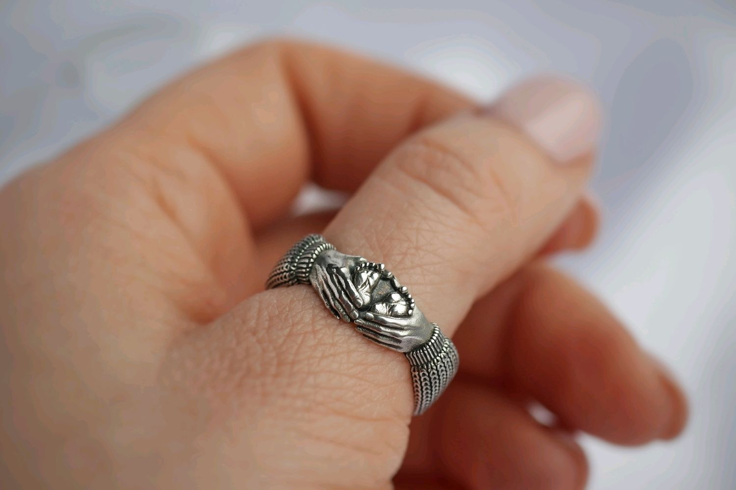 Черненое серебро кольца
