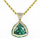 30.40tcw Green Amethyst & Diamond, Gold Slide/Pendant 14k, Green Tourm. Pendants. JR Colombian Emeralds (JRemeralds). Online shopping on My Livemaster.  Фото №2