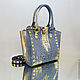 Python Eclipse bag with gold. Classic Bag. Exotic Workshop Python Fashion. Online shopping on My Livemaster.  Фото №2