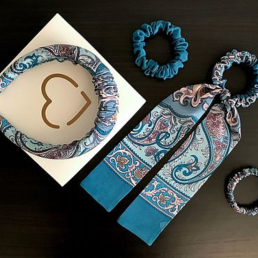 Украшения ручной работы. Ярмарка Мастеров - ручная работа Набор аксессуаров для волос. Ободок, скранч, твилли.. Handmade.