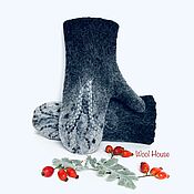 Аксессуары handmade. Livemaster - original item Felted mittens Winter evening warm mittens. Handmade.