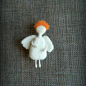 Felted chicken, in a clearing