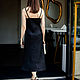 Linen black dress-combination. Dresses. molinialife. Online shopping on My Livemaster.  Фото №2