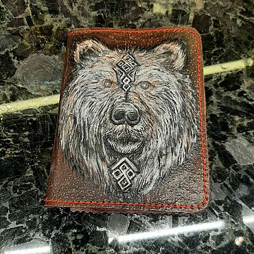 Сумки ручной работы. Ярмарка Мастеров - ручная работа Портмоне медведь. Handmade.