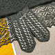  knitted mittens, black, 381, Mittens, Orenburg,  Фото №1