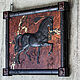 Жеребец Маренго. Панно конь из янтарной мозаики и дерева, Панно, Калининград,  Фото №1