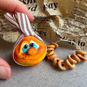 Куклы и игрушки ручной работы. Ярмарка Мастеров - ручная работа Колобок и еда для барби. Handmade.