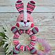 The Bunny Is a rattle on wooden ring crochet, Teethers and rattles, Tomsk,  Фото №1
