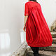 Длинная туника "Chiffon Beauty in Red" D0022. Туники. Fraktura     Ольга и Мария. Интернет-магазин Ярмарка Мастеров.  Фото №2