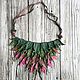 Order Necklace of leather 'Forest haze'. Forest Fantasy. Livemaster. . Necklace Фото №3