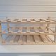 Wine shelf for 18 bottles. Stand for bottles and glasses. Color Wood. My Livemaster. Фото №4