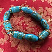Винтаж handmade. Livemaster - original item Blue sky bracelet, Murano, Italy. Handmade.