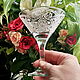 Martini glass. Hand-painted lace. Wine Glasses. volkovahelga. My Livemaster. Фото №5