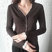 Винтаж: Блузка с шитьем, Италия Viola moda, р-р 46