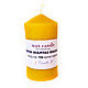 Yellow candle 10h5 cm, made of beeswax,, Ritual candle, St. Petersburg,  Фото №1