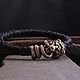 Men's leather bracelet-Lion. Braided bracelet. Mint Tiger (MintTiger). My Livemaster. Фото №6