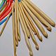Крючки для тунисского вязания, бамбуковые крючки набор 12 шт. Крючки. Вязальный мир. Интернет-магазин Ярмарка Мастеров.  Фото №2
