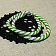 Wiring of beads 'White-green', Necklace, St. Petersburg,  Фото №1