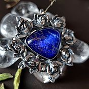 Украшения handmade. Livemaster - original item Hairy, lapis, silver: Blue Rose Ring
